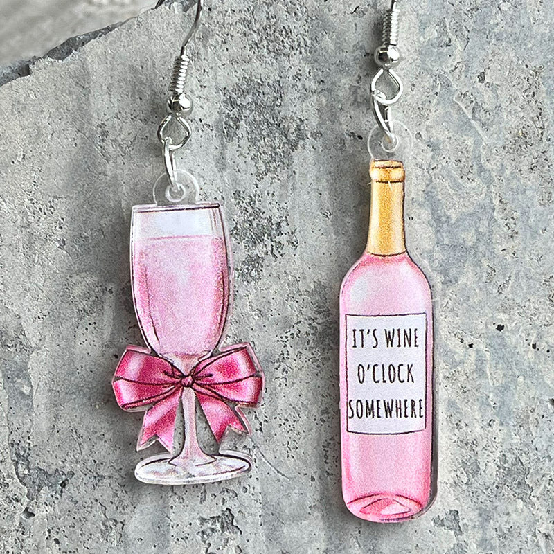 Wholesale 2pair/pack Beer Red Wine Wedding Party Earrings